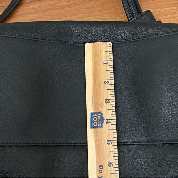 VINCE CAMUTO “IKE” Black Soft Pebbled Leather Tote Double Handle Shoulder Bag - Picture 9 of 15